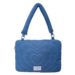 Chic Bowknot Embroidered Shockproof Laptop Handbag (Style A)