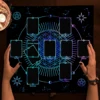 Celtic Cross Flower of Life Tarot Card Tablecloth Altar Cloth Constellation Divination Cloth For Tarot Mat Witchy Home Decor 2