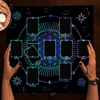 Celtic Cross Flower of Life Tarot Card Tablecloth Altar Cloth Constellation Divination Cloth For Tarot Mat Witchy Home Decor 2