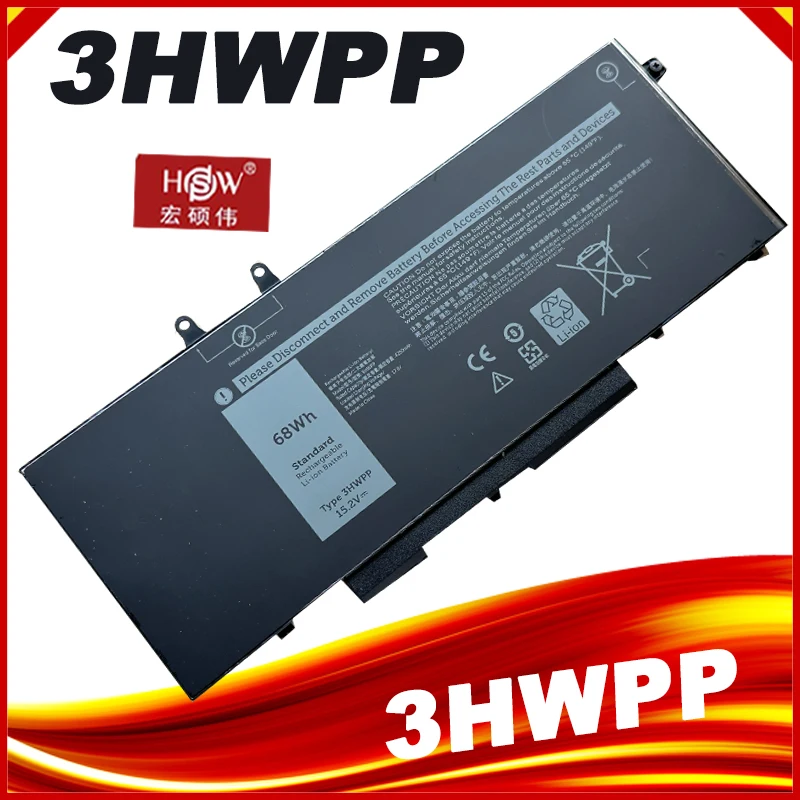 Bateria para Dell Latitude 14 5410 5510 5511 Precisão 3541 3550 3551 3hwpp 68wh