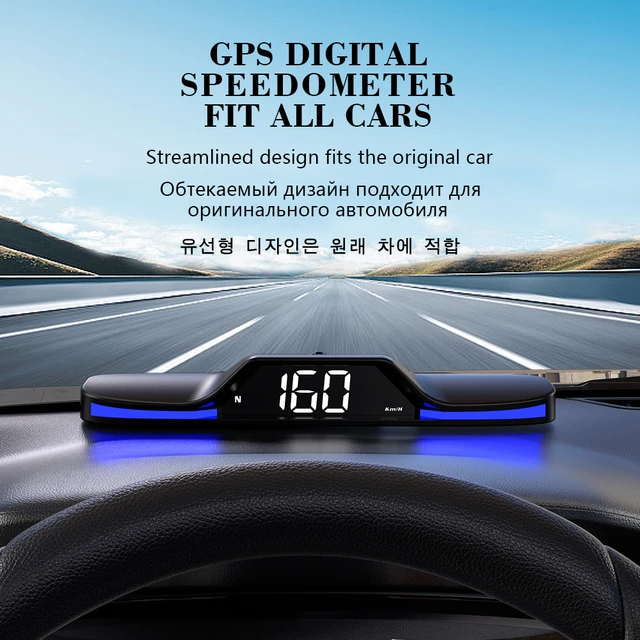 Car GPS Gauge Head-Up Display Automotive Electronics HUD Projector Display  Digital Car Speedometer Tachometer for All Cars - AliExpress