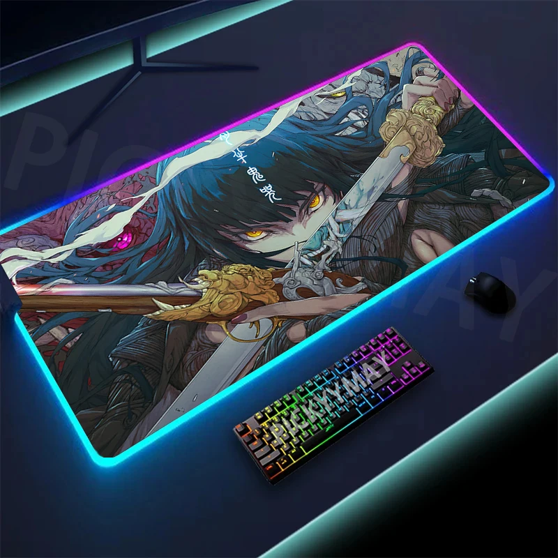 

Chinese Element Large RGB Gamer Mousepad Mouse Mat Gaming Mousepads LED Keyboard Mats Luminous Desk Pads Mouse Pad For PC