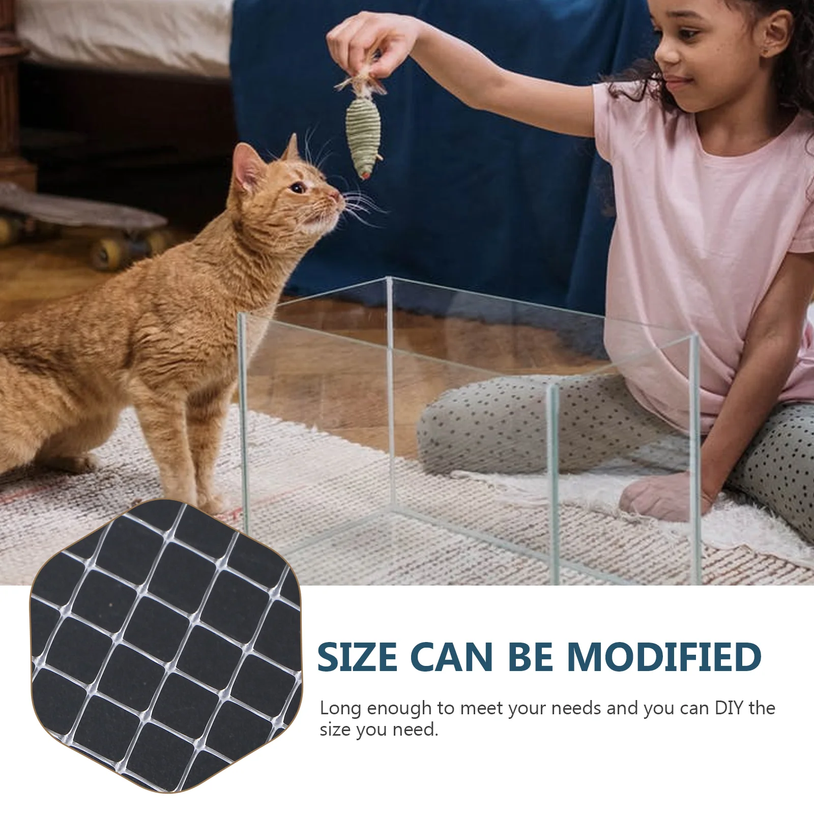 Fish Aquarium Anti-jump Mesh Netting Decorative Protective Cover