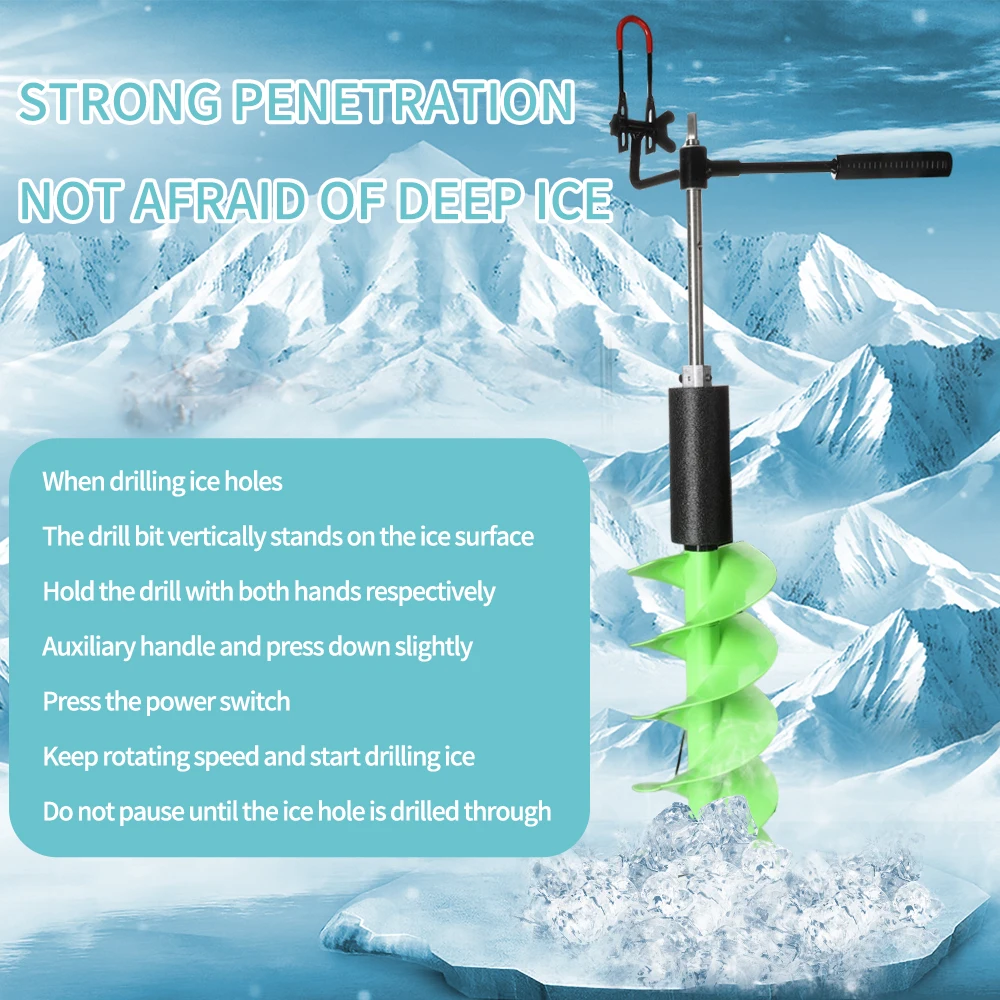 Ice Fishing Auger, Floating Nylon Ice Drill Auger, With Centering
