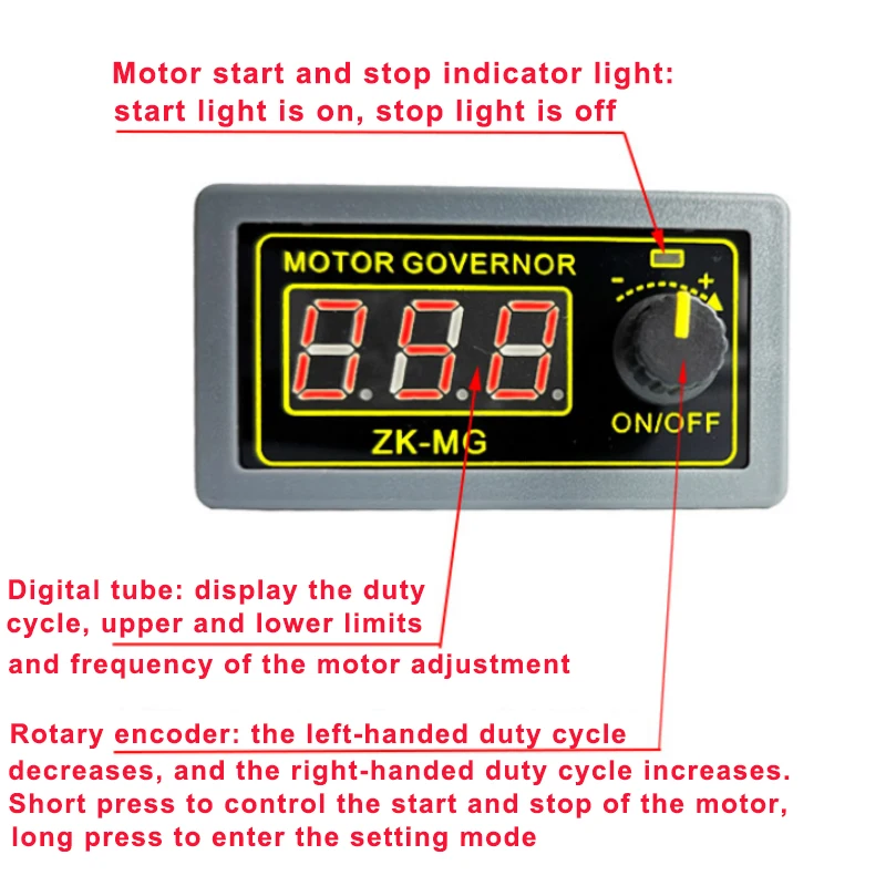 150W DC Motor Controller DC 5-30V 12v 24v 5A Brushed Motor Governor ZK-MG duty cycle frequency adjustable dc motor speed controller motor speed controller electric motor speed controller