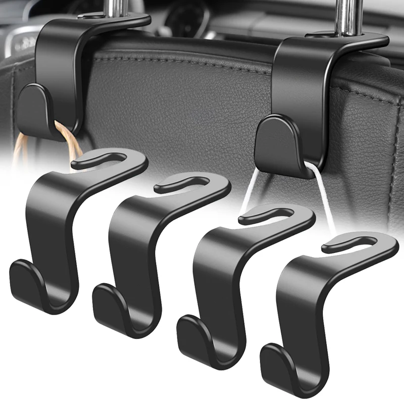 Car Headrest Hooks Hanger For Bags Seat Back Organizer Holder Clips Auto Fastener Hook Car Storage Interior Accessories car seat hook