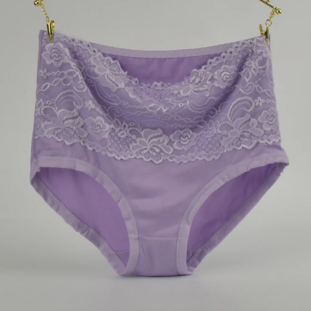 High Waist Cotton Panties - Women's Breathable Cotton Briefs With Slimming Fit