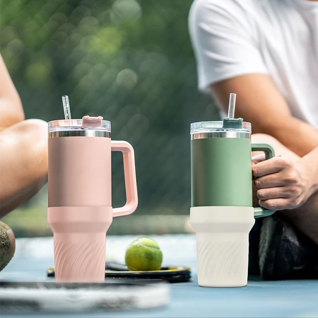 muti color silicone cup protection case storage vacuum bottle compatitable for Stanley 40oz anti slip scratch resistant 4