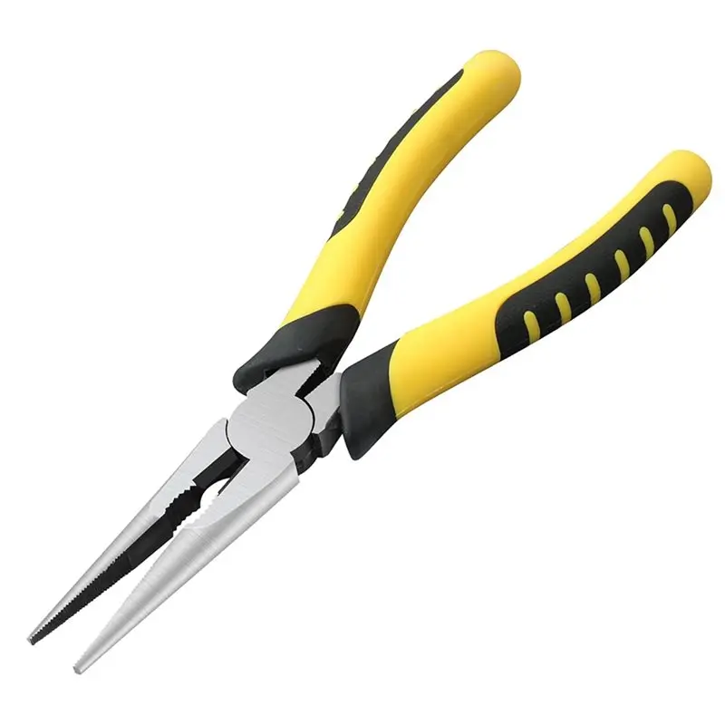Happy New - Alicate de Bico Fino Antiderrapante de 8 Polegadas, Cortador de Fios de Aço Premium de Alta Resistência para Casa e Artesanato