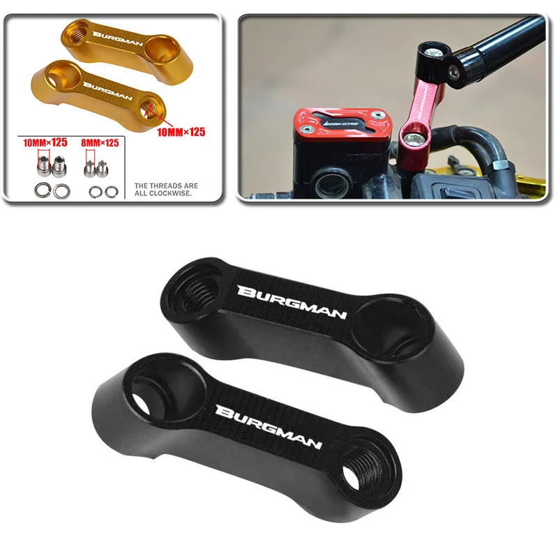 

For Burgman AN125 AN200 AN400 AN650 Bandit 400 600 650 1200 1250 1250S Bandit650 Rearview Mirror Extension Holder Riser