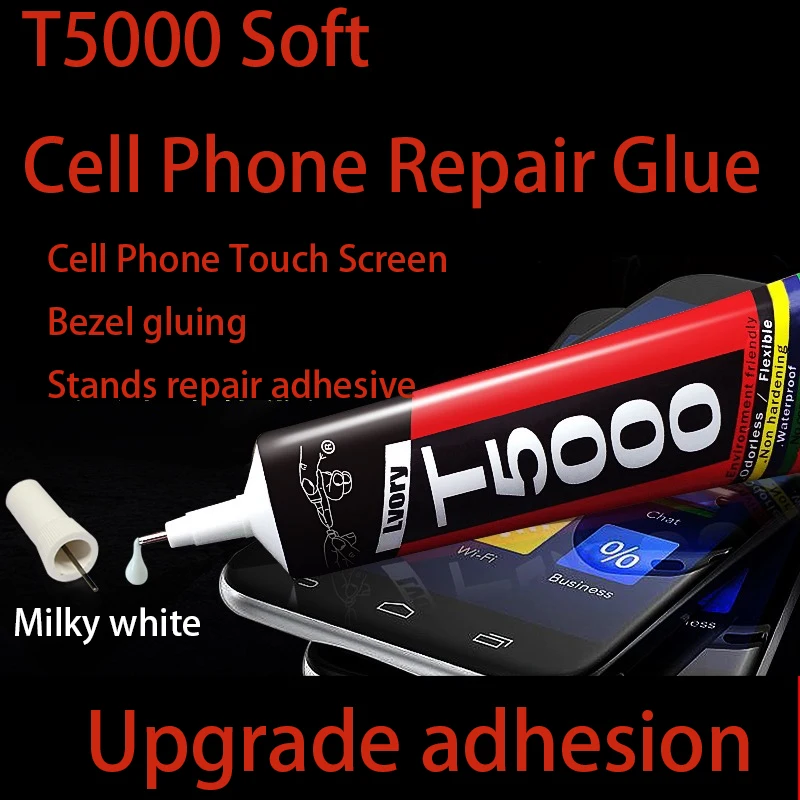 

Milky White Super Glue T5000 Repair Cell Phone Display Screen 50ML 110ML Adhesive For Electronic Component Laptop Plastic Rubber