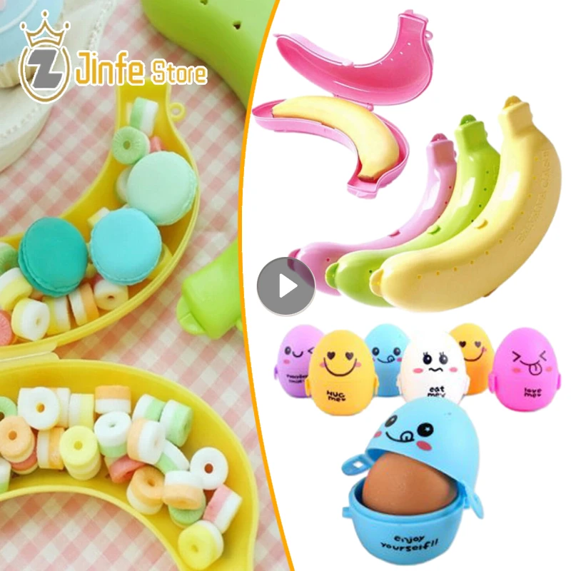 1 Pz Viaggio All'Aperto Portatile Banana Egg Storage Box Protector Container Frutta Freschezza Storage Holder Lunch Fruit Container