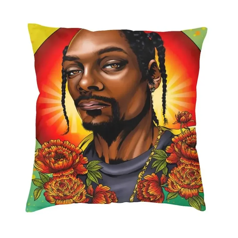 

American Music Rapper Snoop Dogg Throw Pillow Case Home Decorative Custom Square Cushion Cover Pillowcover for Living Room