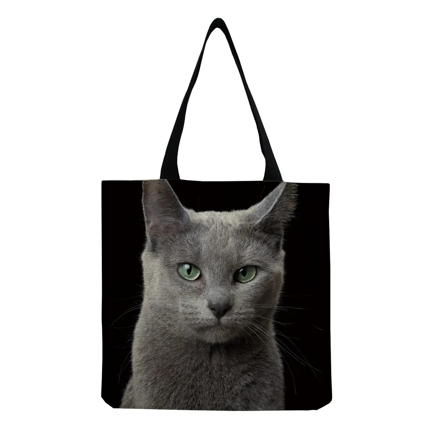 

New Funny Animal Print Tote Bag Eco-friendly Portable Shopping Bag for Outdoor Travel Ladies Shoulder Bag Customizable Tote Bag