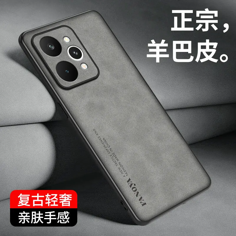 Luxury Leather Back Shockproof Case - Premium Protection Cover