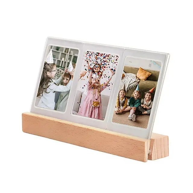 For Fujifilm Instax Mini 12 11 9 8 Fuji Camera 3 In 1 3 Inch Photo Frame Acrylic LED Light Photo Table Instant Film Camera