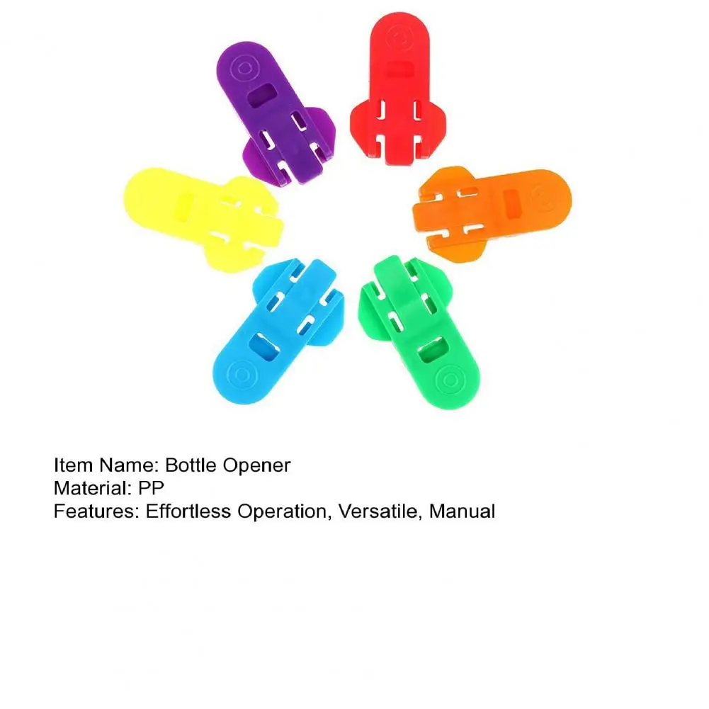 6Pcs 10cm Colorful Can Opener Manual Beer Bottle Opener Rust-Proof Reusable Quick Can Opening Tools For Soda Drink Beverage Tool