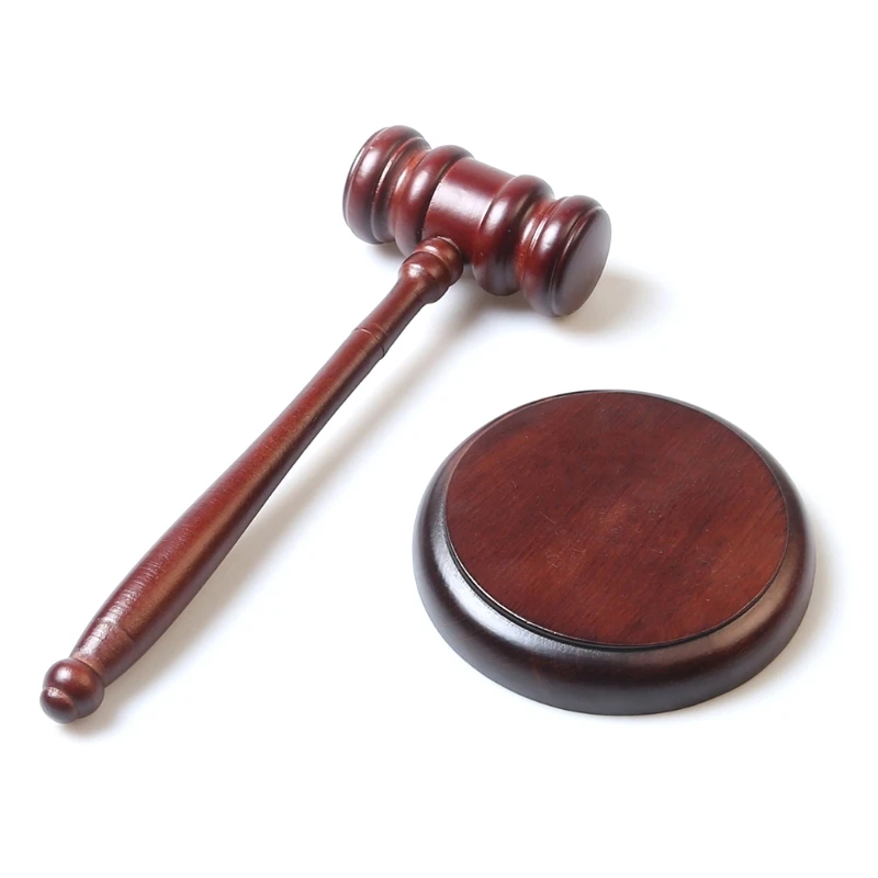

127D Lawyer Hammer Judge Натуральный аукцион Полированный для детей Имитация суда