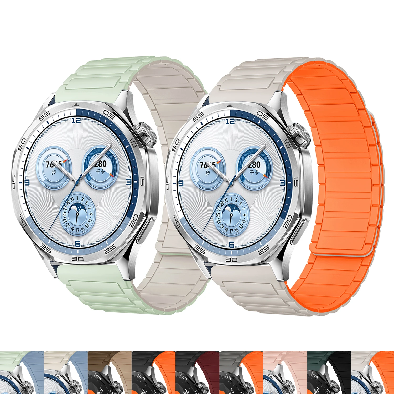 Geeignet für Huawei GT4/5 41 mm magnetisches 18/20/22 mm breites Silikonarmband. Geeignet für Huawei GT4/GT5 46 mm Uhrenarmband-Zubehör