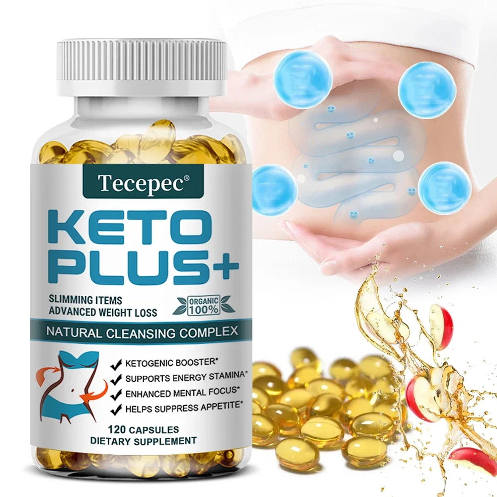 Keto Plus+ Weight Loss Supplement Fat Burning Capsules Malic Acid Burn Belly Fat and Muscle Supplement Ketogenic Diet fat burner,capsule slimming cleanse