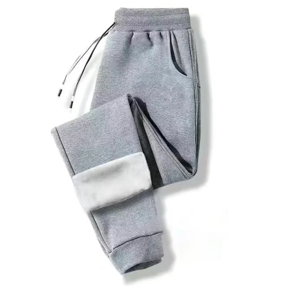 

Mens Sweatpants Pants Fashion Fleece Gym Jogger Lined Workwear Active Comfy Pants Running Sherpa Travel Durable