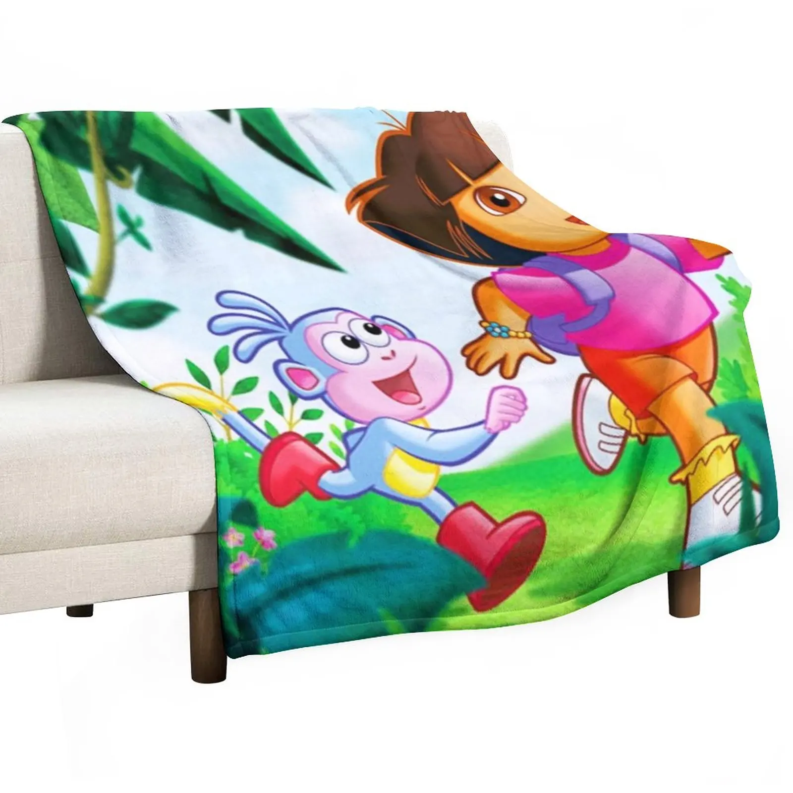 Dora And Boots ( Dora And Friends ) Costume Dora The Explorer Dora And Boots Stivali Da Cartone Animato Coperta Da Tiro Scimmia Coperte Pelose