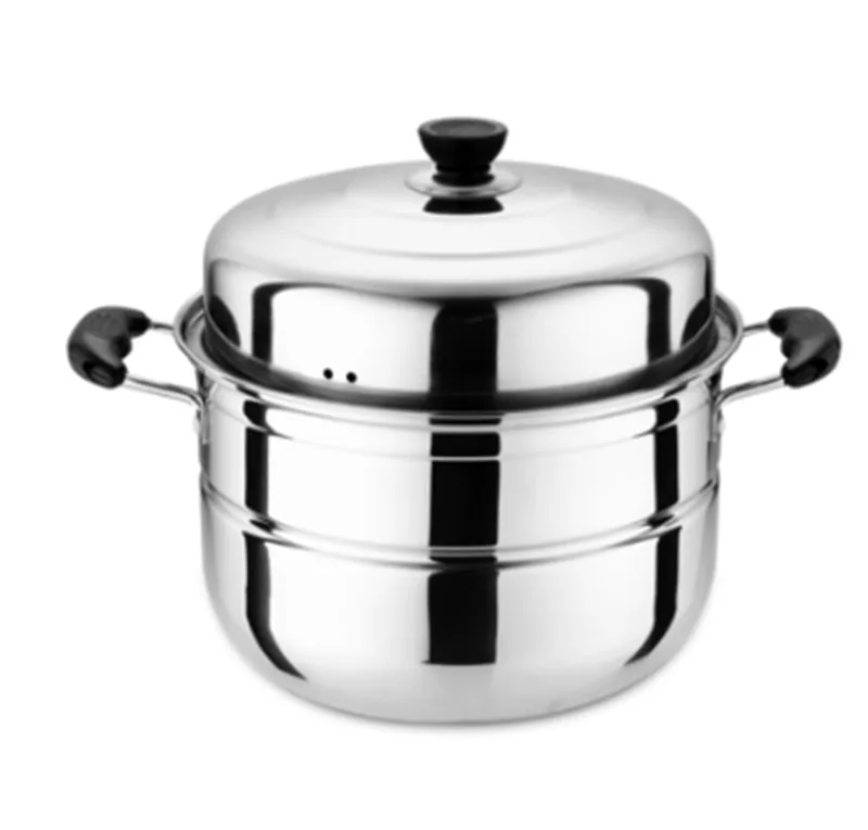 Stainless Steel two Three layer Thick Steamer pot Soup Steam Pot Universal Cooking Pots Induction Cooker Gas Stove steam pot steaming cooker set