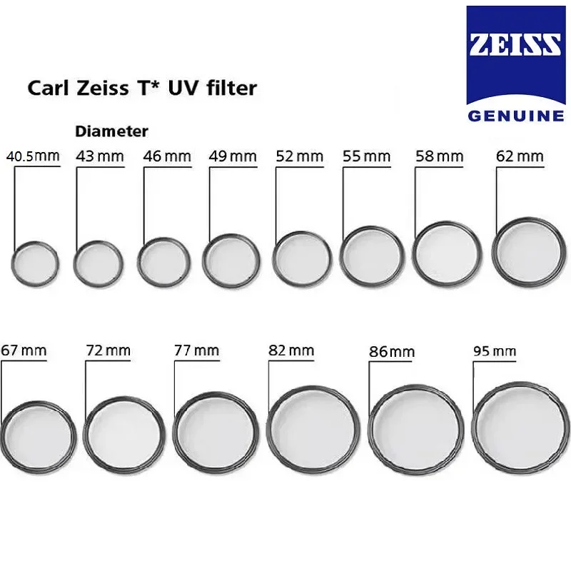 Carl Zeiss T*UV Filter Anti-reflective 40.5 49 52 55 58 62 67 72 77 82 86 95mm E - Foto 3