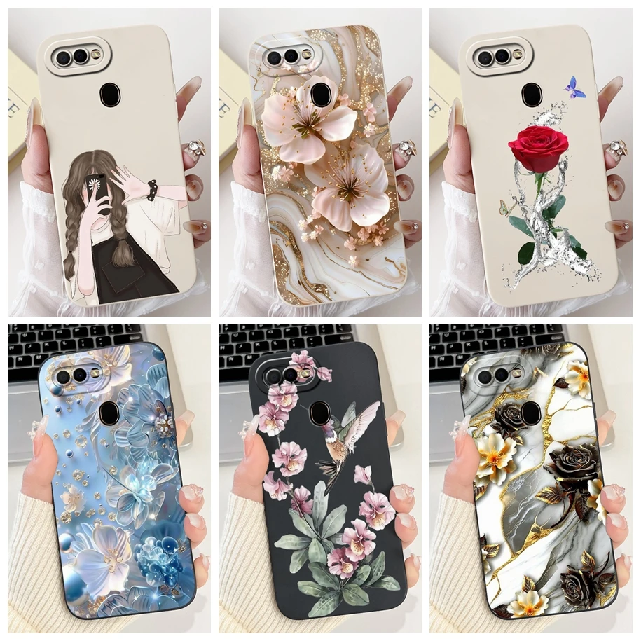 Beautiful Flower Girls Soft Silicone Matte TPU Back Protective Phone Case Cover