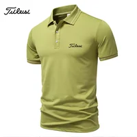Nouveau polo homme 2026 décontracté et tendance, couleur unie, manches courtes, confortable et polyvalent, idéal pour l'été 5