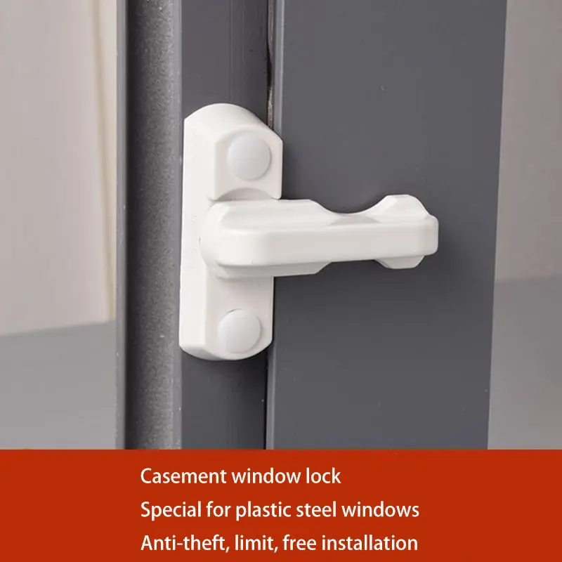 1PC Window Door Lock T Shape Locks Plastic steel White Windows Doors hasp Security Child Protector For Home House Hardware