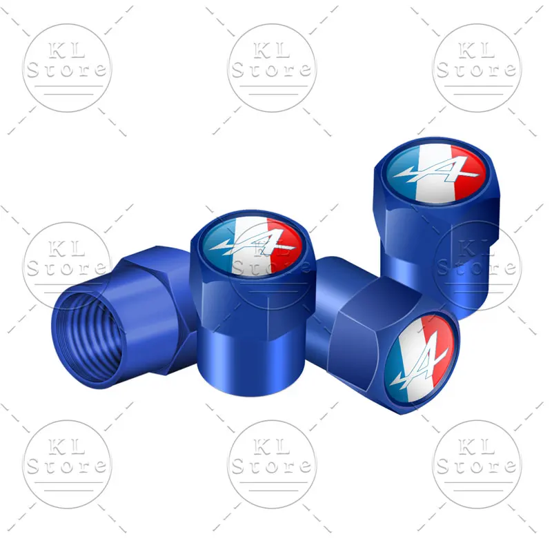 Alpine Logo 4-Piece Metal Car Valve Caps
