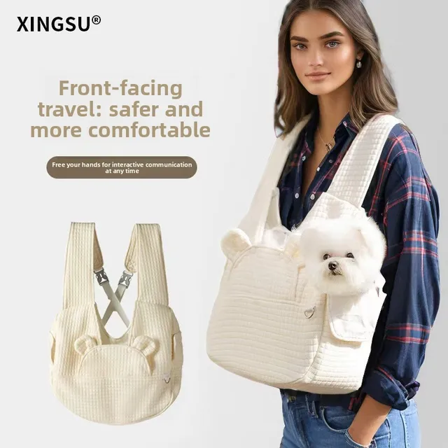 2025 best-selling dog bag - suitable for all seasons. Dog and cat outdoor bag with large capacity, breathable and comfortable. 3