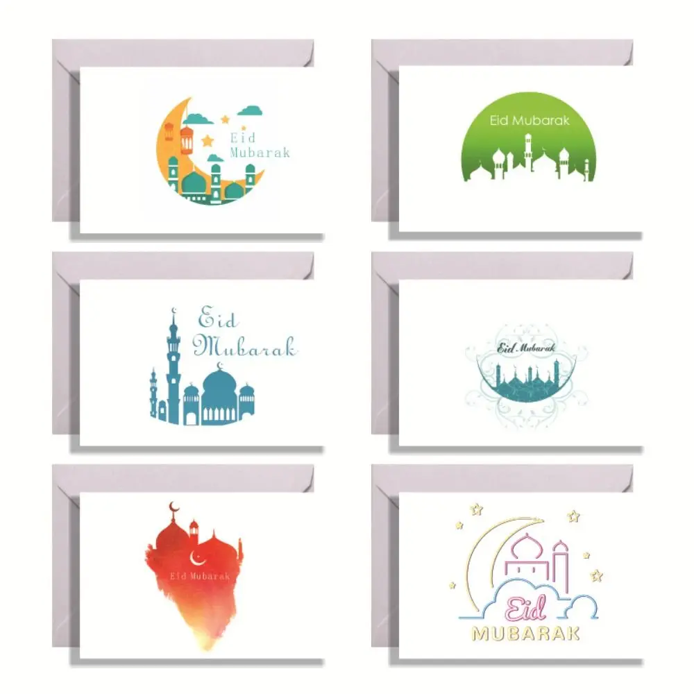 And Stars Eid Mubarak Cards With Envelopes Ramadan Eidi Envelopes Muslim Gifts Eid Greeting Cards Eid Cards and Envelopes Set