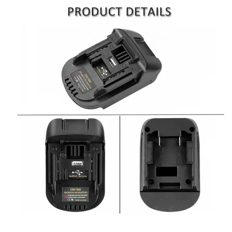 DM18M Battery Adapter for Makita 18V Tools Convert for Dewalt 20V Battery & Milwaukee M18 18V Battery to Makita 18V Battery
