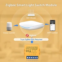 Avatto Tuya ไวไฟ /zigbee 1/2แก๊งโมดูลสวิตช์หรี่ไฟ, โมดูล sakelar peredup อัจฉริยะควบคุมรีโมทแอปสำหรับ Alexa Google Home 2