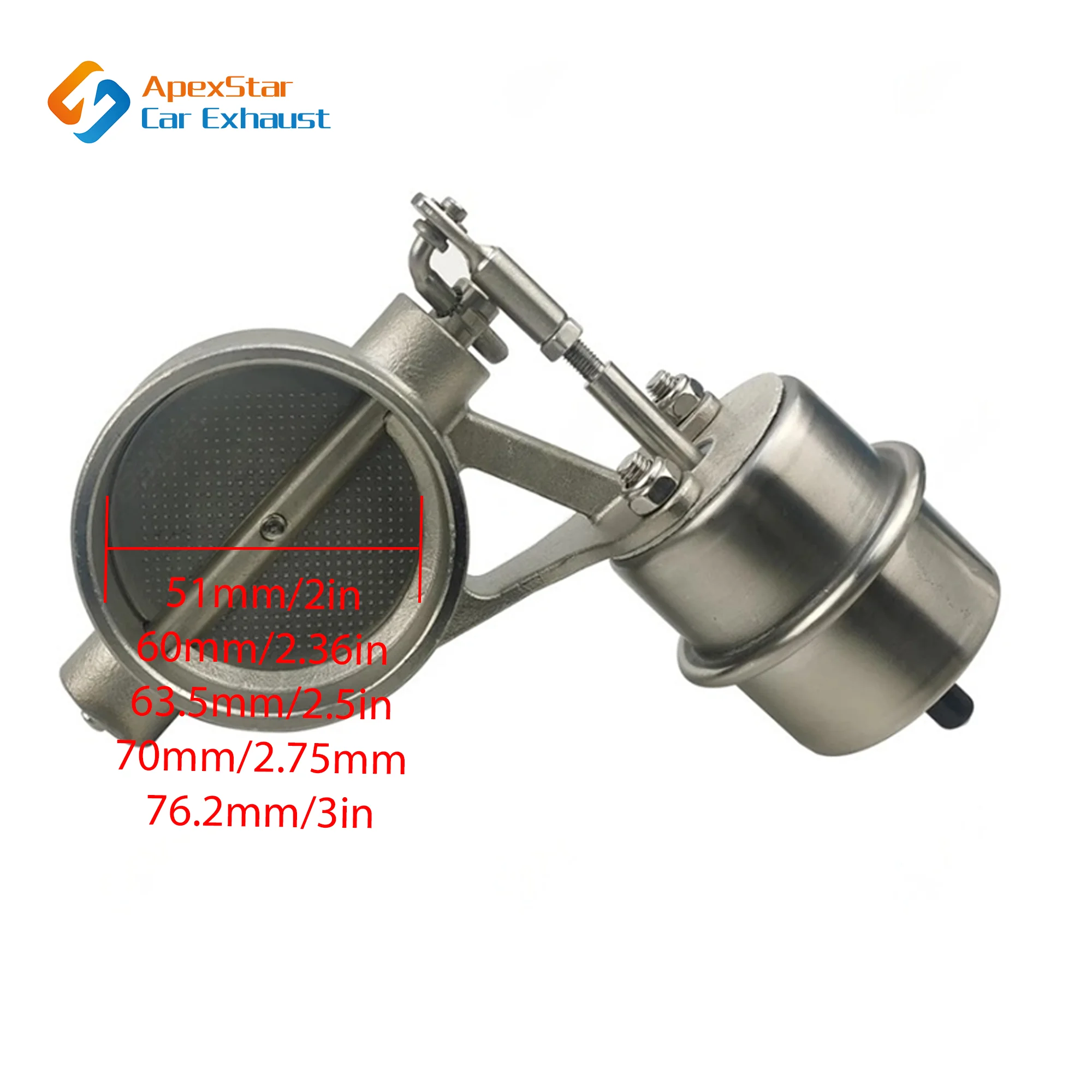 ApexStar Car Exhaust Pipe System Control Valve Sets Vacuum Controller Device Remote Controller Switch Universal 51 60 63 70 76MM exhaust control valve