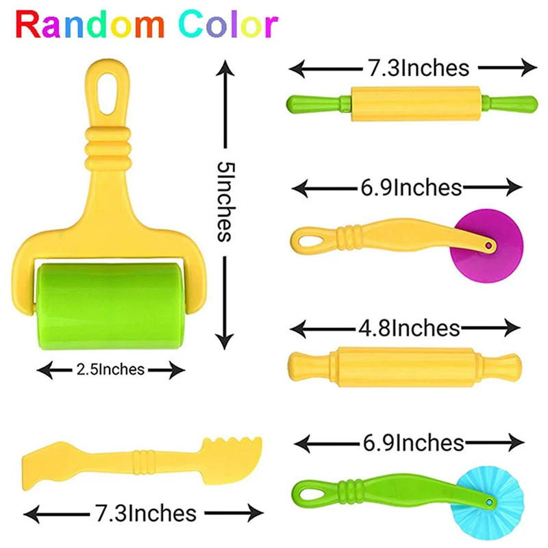 Creative Clay Modeling Tool Set - Assorted Rollers, Molds, and Cutters