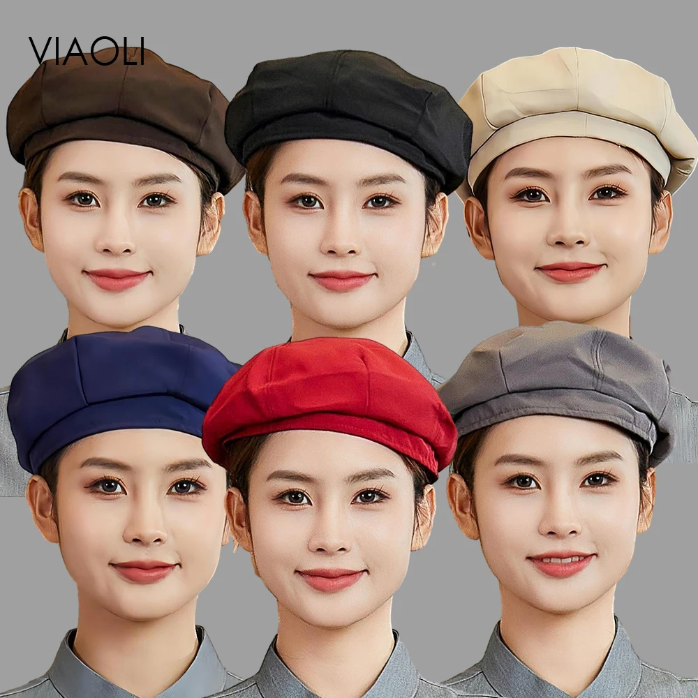 

High-quality Berets Kitchen Work Hat Hotel Restaurant Canteen Bakery Barber Home Cook Work Hats Chef Hats Kitchen Work Hats