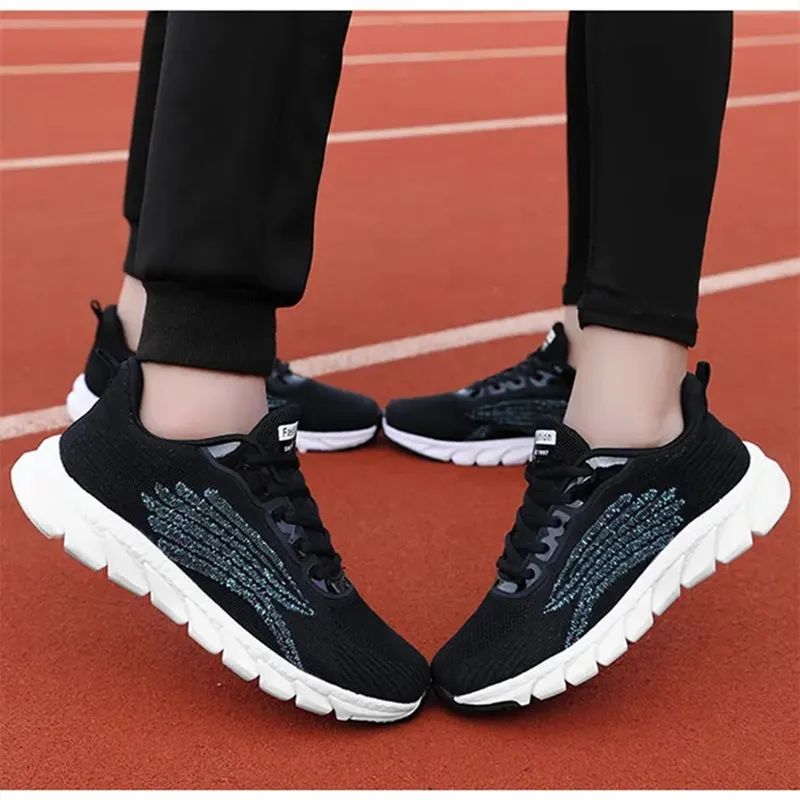 

Кроссовки женские легкие прогулочные, дышащие кеды для бега, Вулканизированная подошва, большие размеры, весна-лето