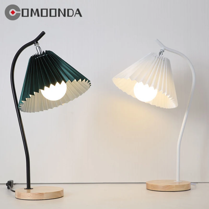 

Modern Design Reading Desk Lamp Washable Fabric Lampshade Home Decoration Table Light LED Studying Atmosphere Lustre With Switch