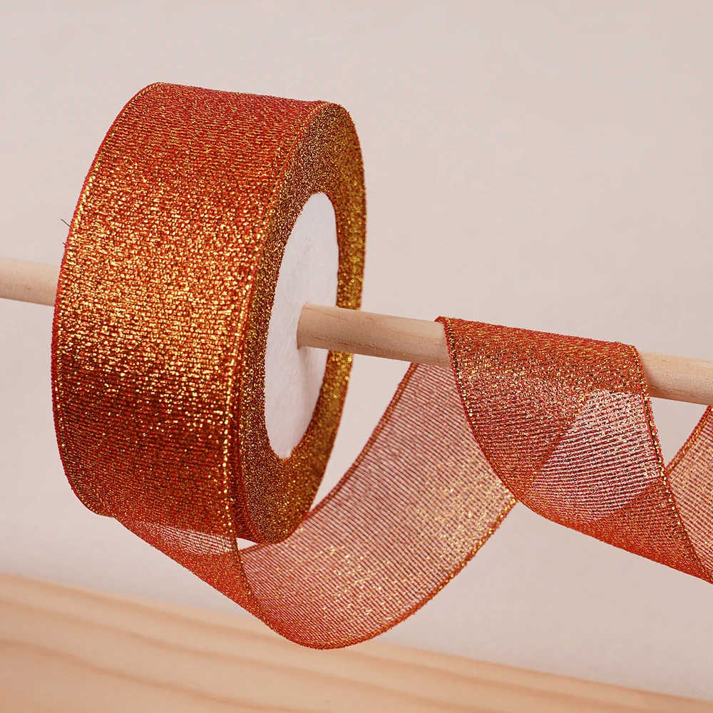 Glitter Ribbon Roll – 40mm, 22 Meters for DIY Crafts, Weddings, and Sewing Projects