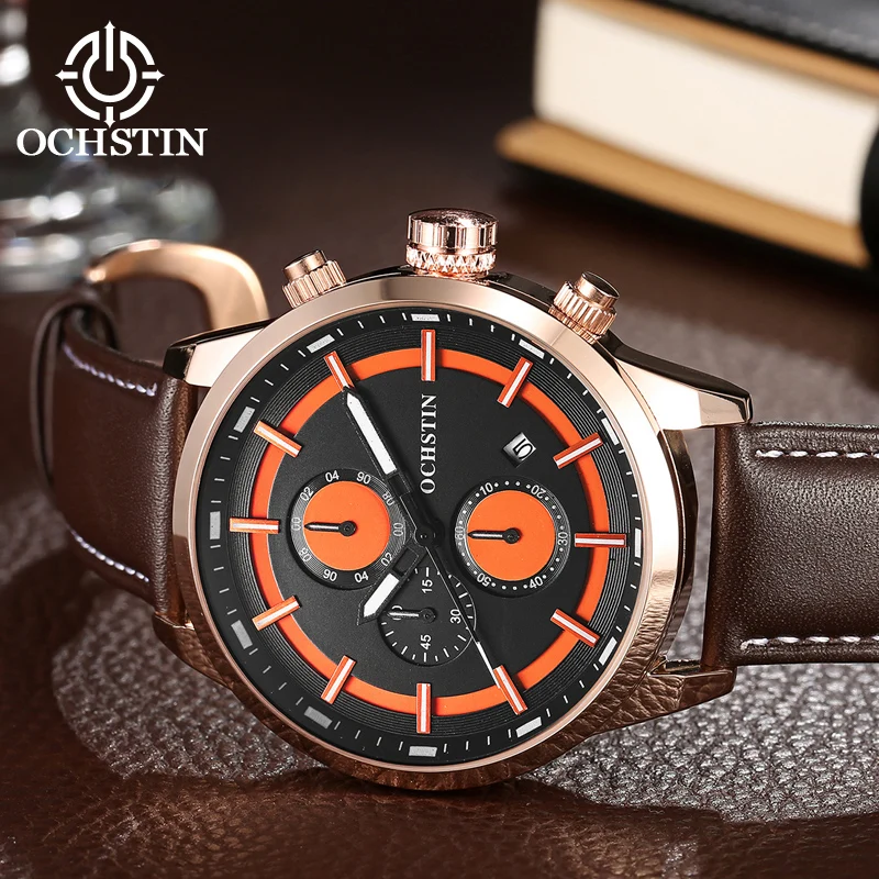 ochstin new 2024 innovative nylon series atmosphere simple multi-function quartz movement waterproof watch men's quartz watches
