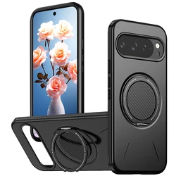 Magnetic 360° Rotating Phone Case with Shockproof Stand and Holder - Google Pixel 10a (Black)