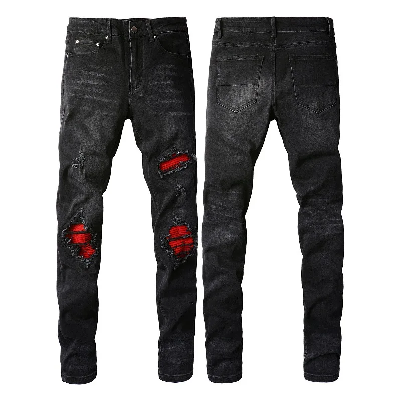European and American Fashion Street Fashion Patch Jeans High Street Fashion Men Slim Jeans Jeans for Men 3