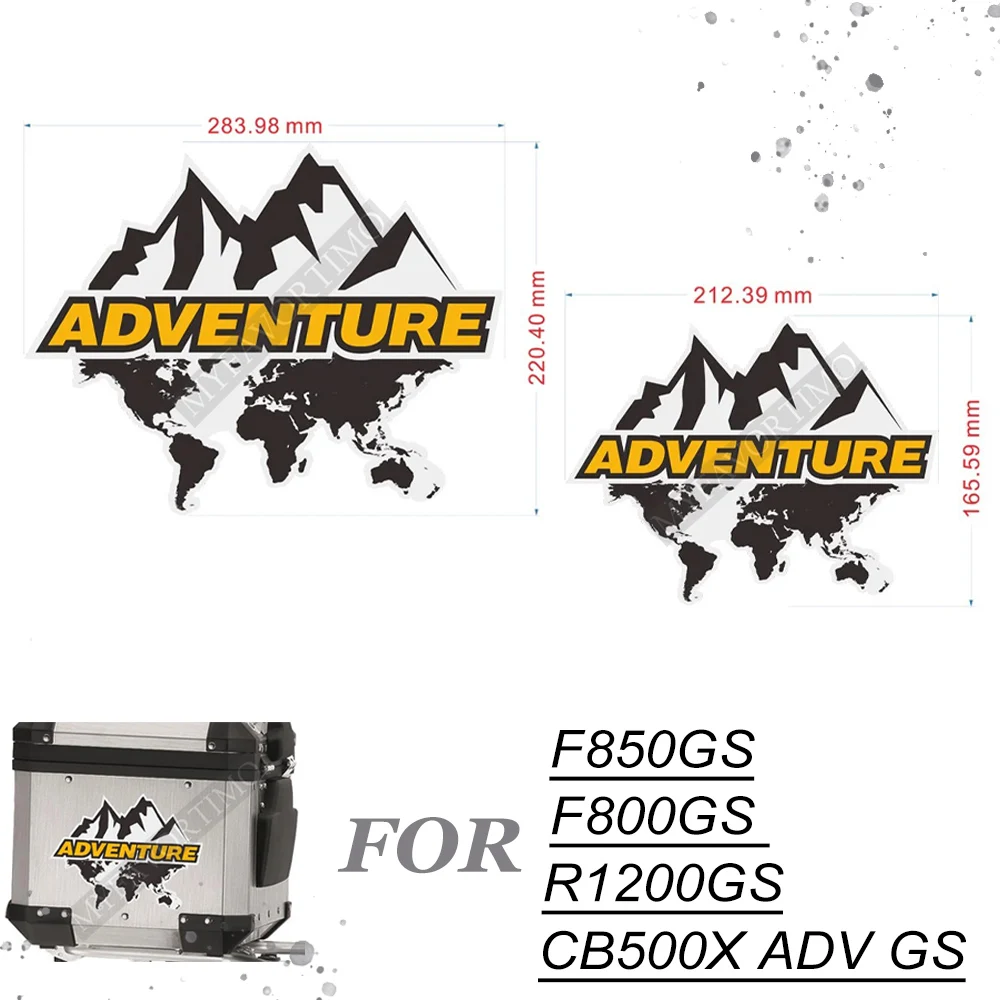 

Adventure Motorcycle Top Side Box Cases Panniers Luggage Aluminium Stickers Decal For BMW F850gs F800GS R1200gs CB500X ADV GS