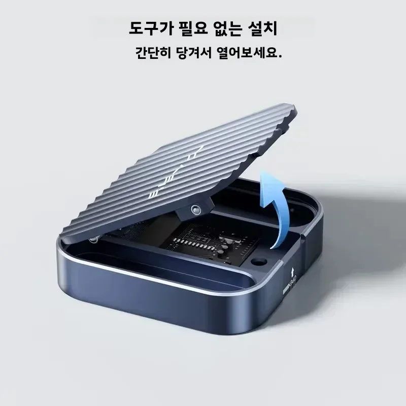 아카시스 10Gbps USB-C 마그네틱 M.2 NVMe SSD 외장 케이스 (공구 없이 설치 가능) 2230 SSD 호환, 아이폰 15/16/17 Pro용 휴대용 외장 드라이브 | 맥 OS/윈도우