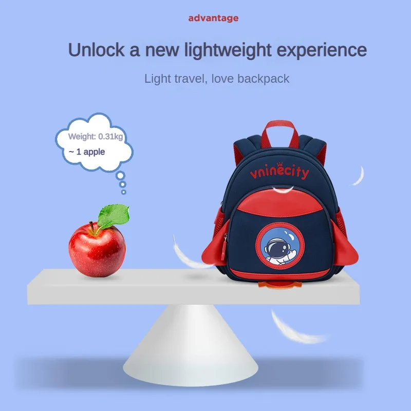 VNINE Kindergarten School Bag for Children, Boys and Girls Enrollment Baby New Boys and Girls Anti Lost Small Backpack