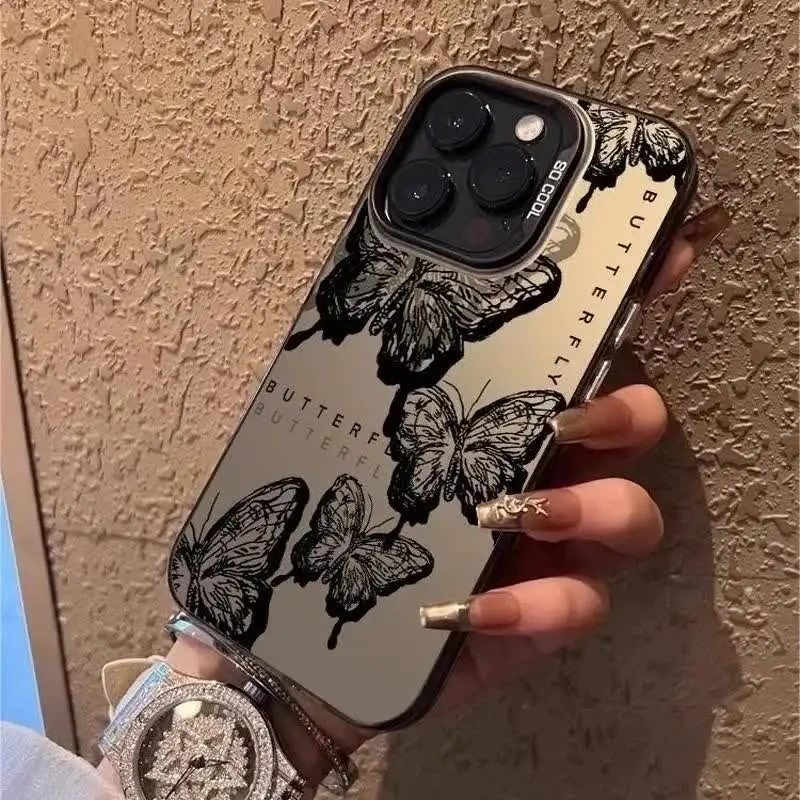 Ретро чехол для телефона с черной бабочкой Xiaomi Redmi Note 13 4G 11 10 12 Pro Plus 5G 11S 12S 13C