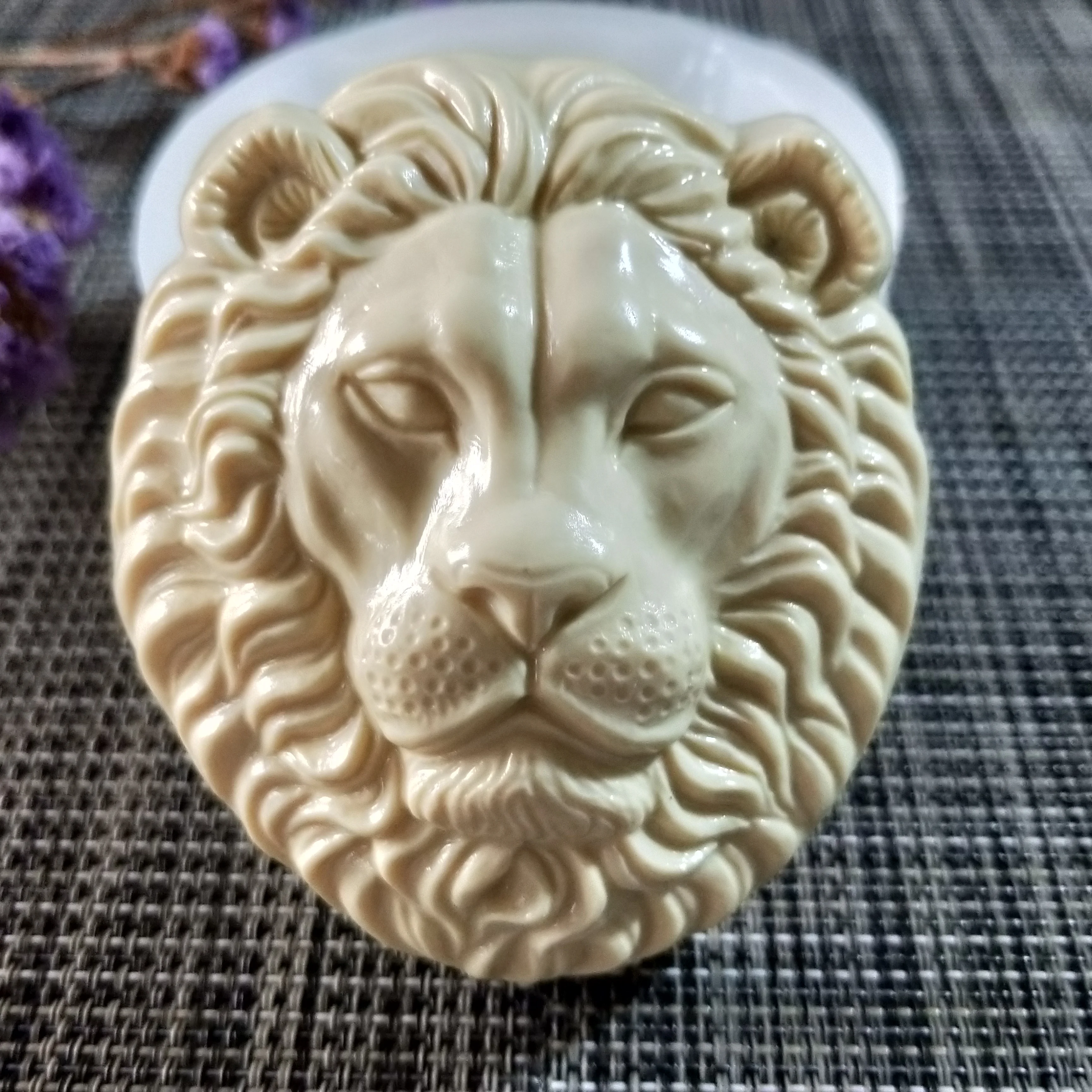 Silicone Lion Head Mold for Soap Making, Handmade Candle